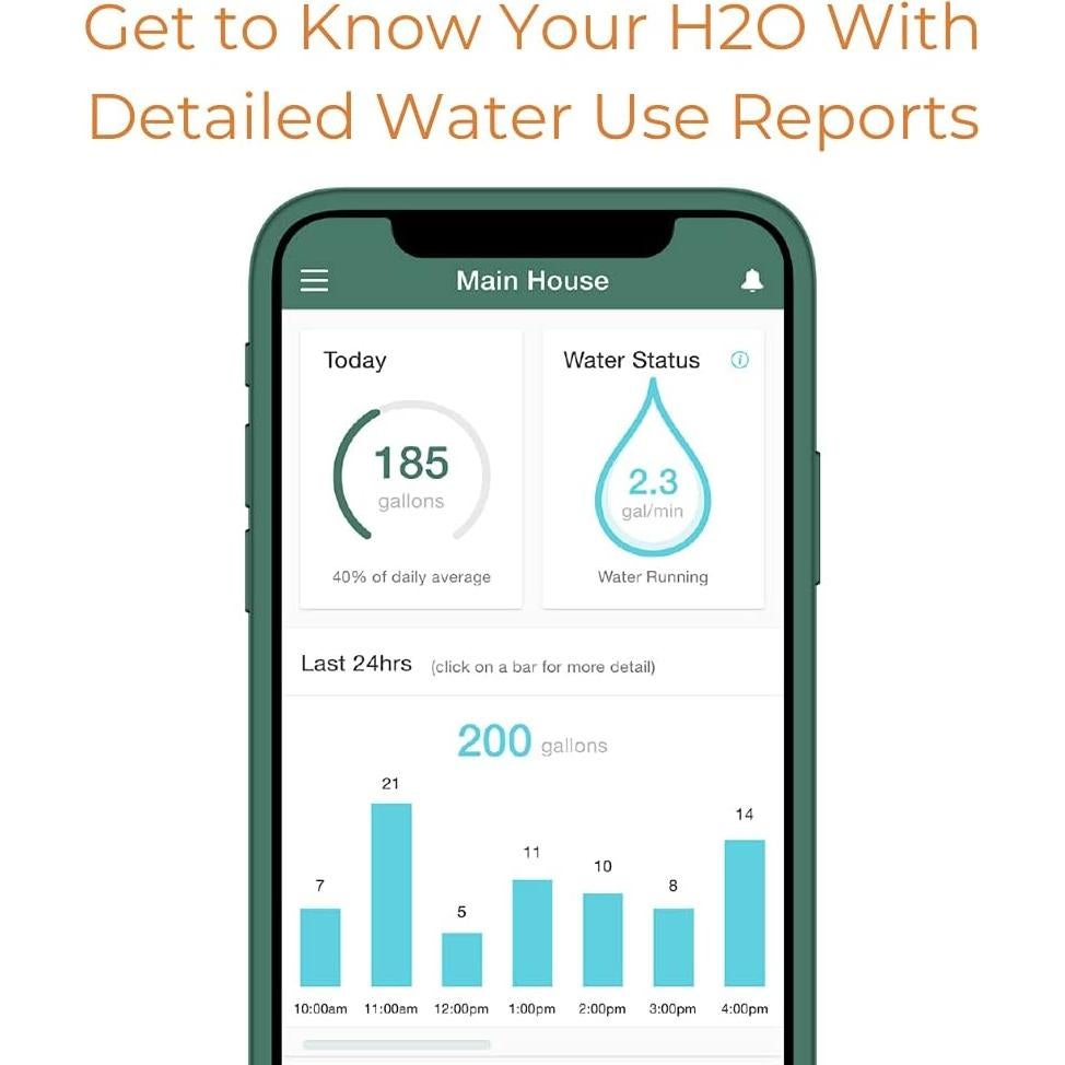 Monitor de Agua Inteligente Flume F2000 - Detección de Fugas y Ahorro