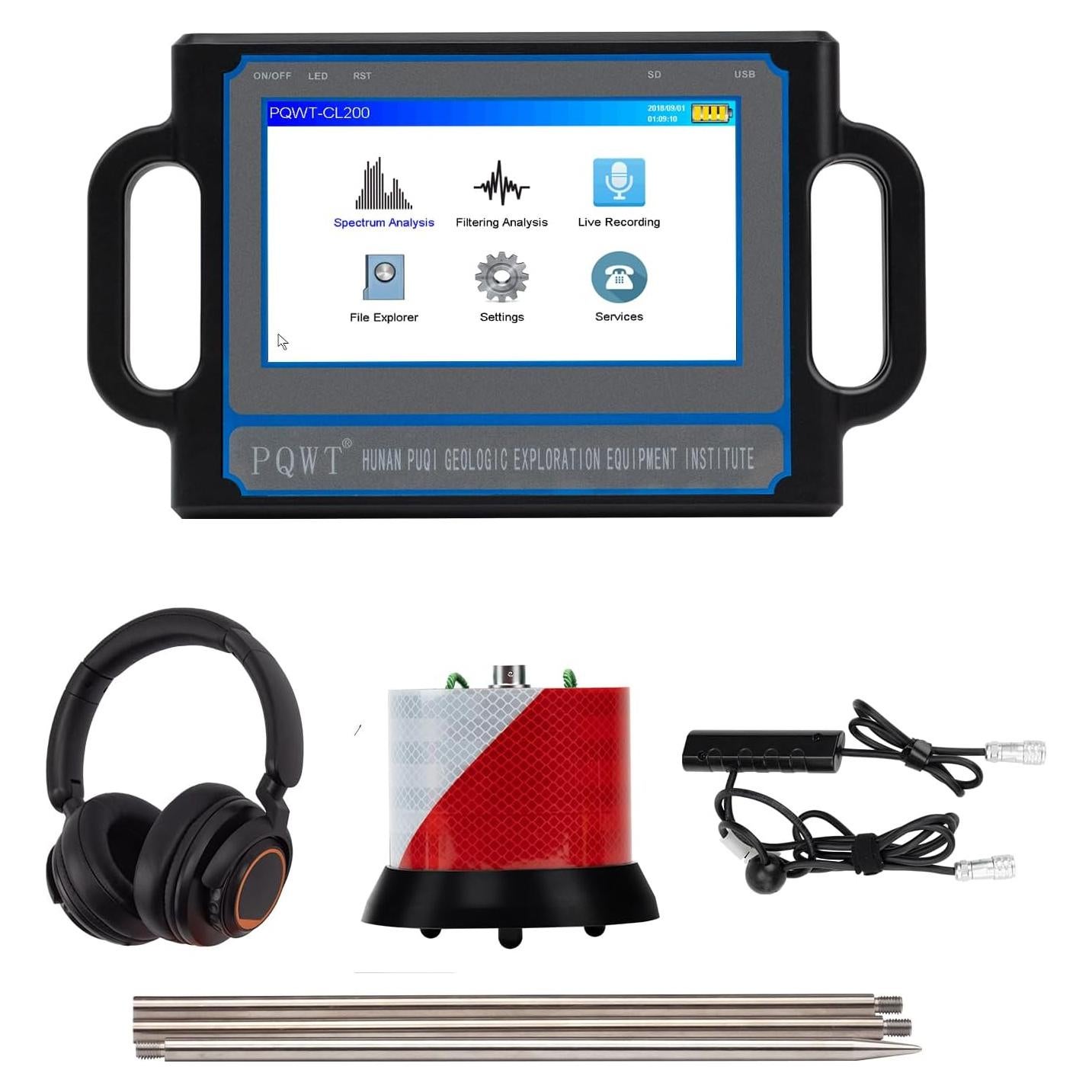 Equipo de Pruebas de Fugas de Agua PQWT-CL200 2m Detección Subterránea