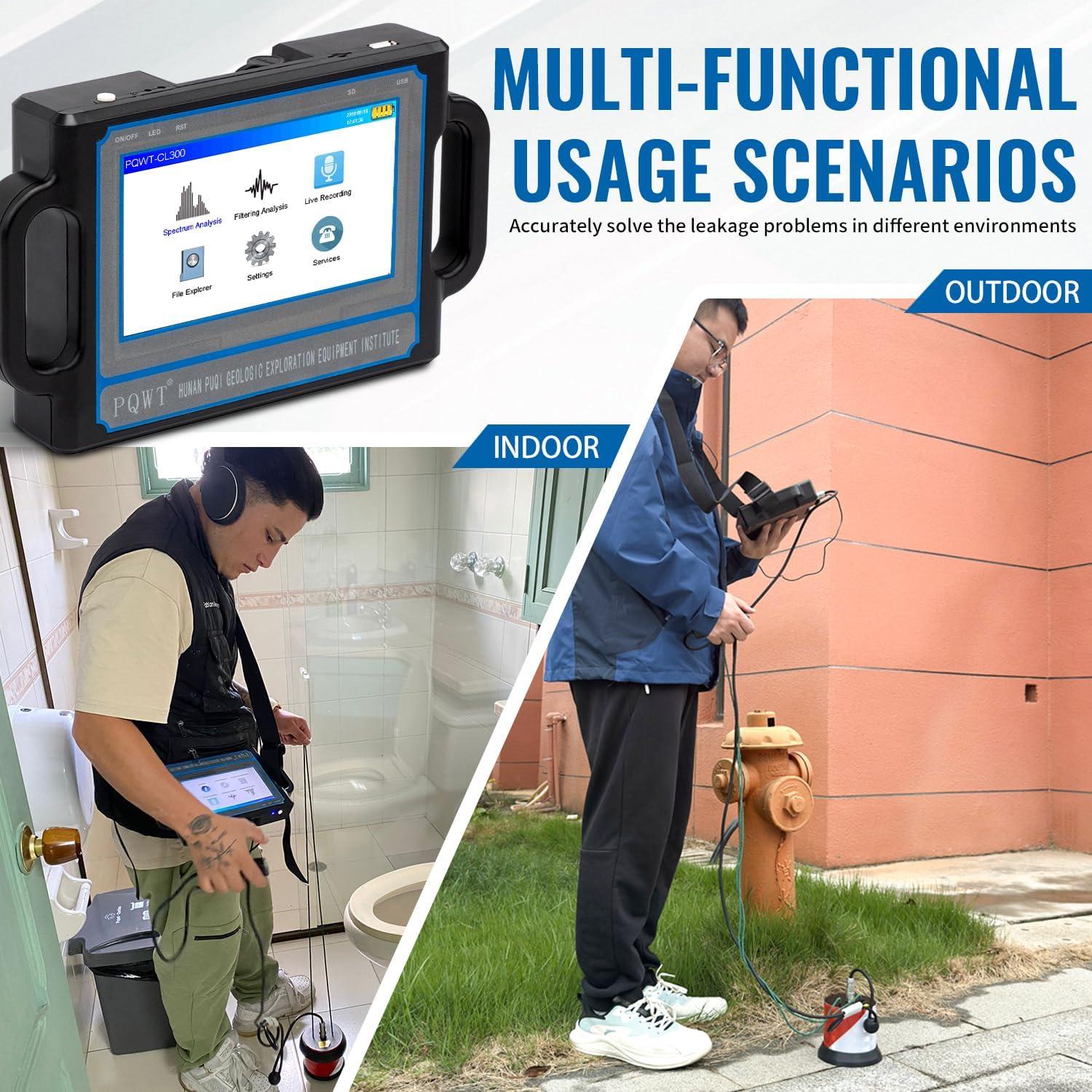 Equipo de Pruebas de Fugas de Agua PQWT-CL200 2m Detección Subterránea