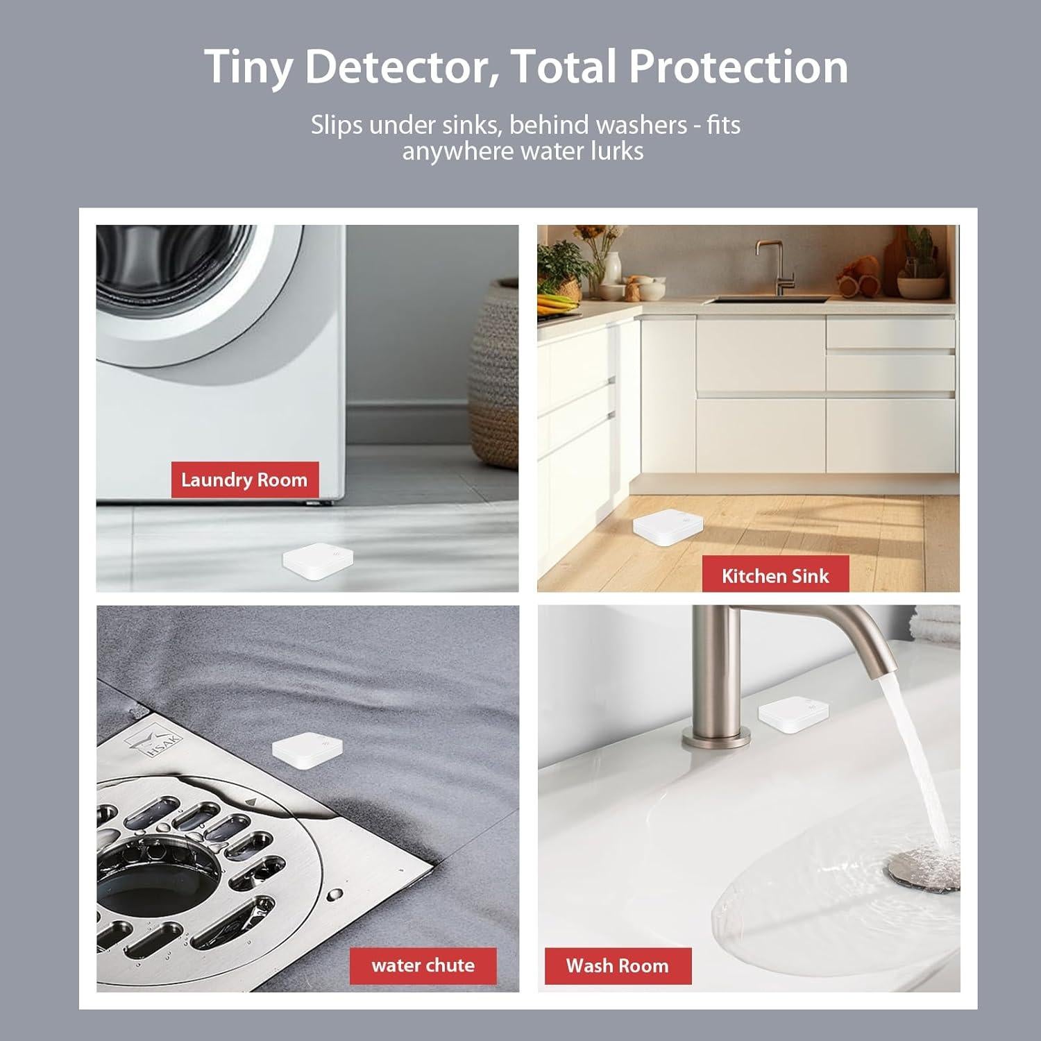 Detector de Fugas de Agua Easebloom 3 Sensores con App