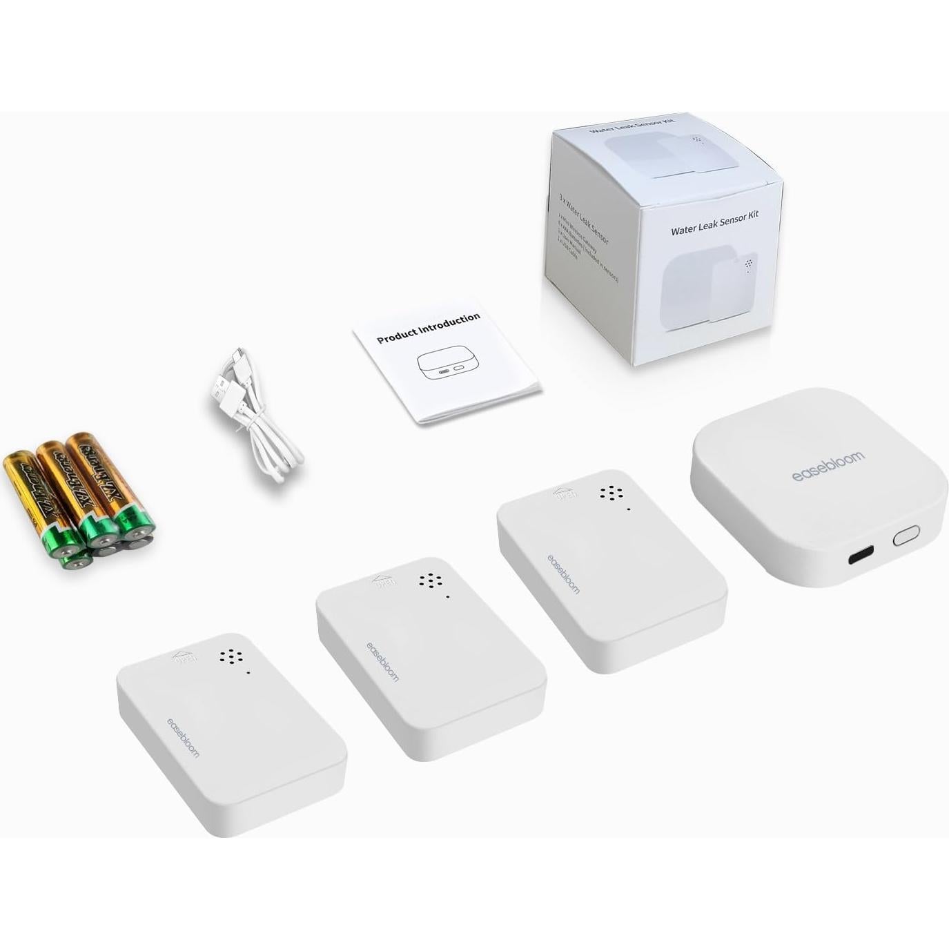 Detector de Fugas de Agua Easebloom 3 Sensores con App