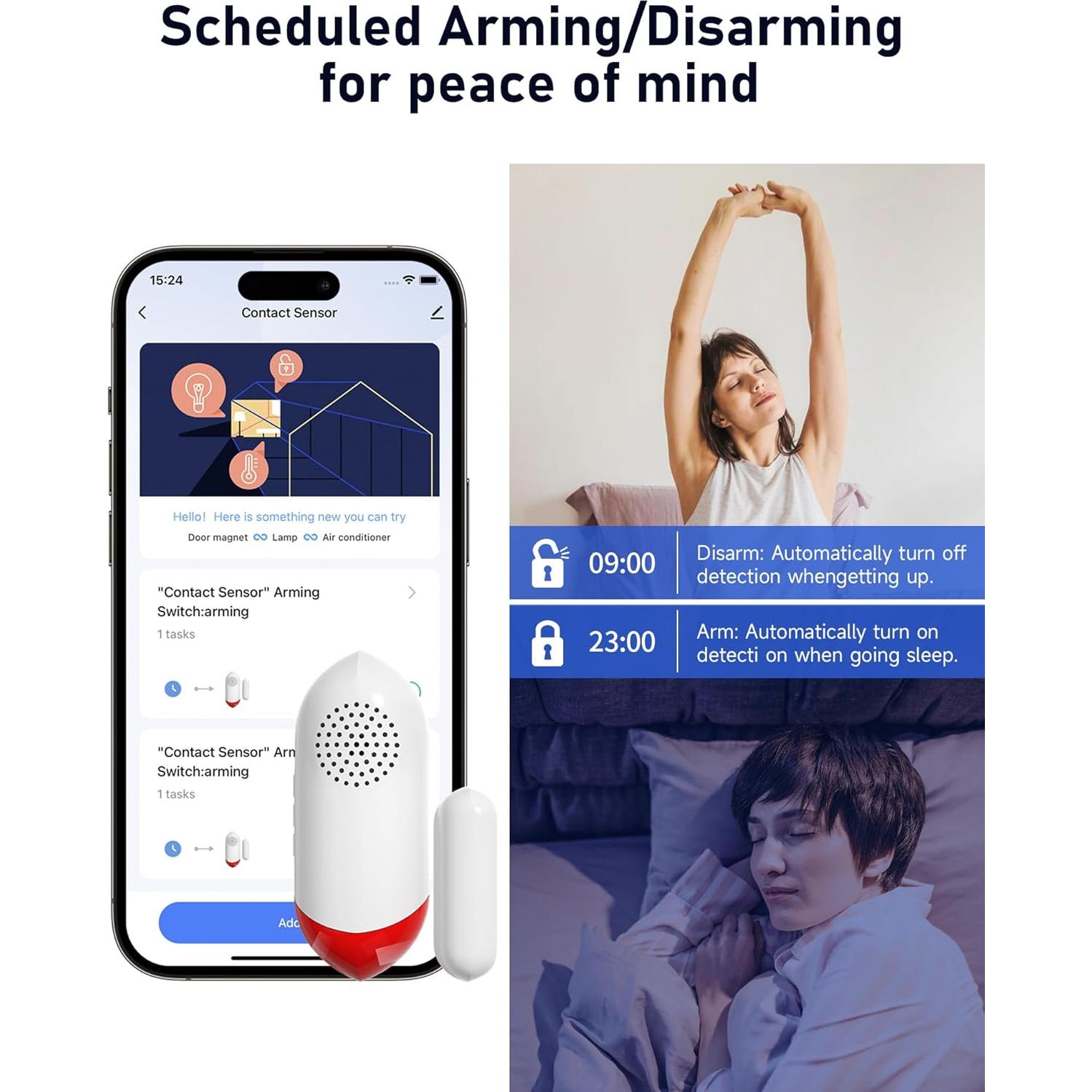 Alarma de Puerta de Congelador WiFi LORA AW401S, 120dB