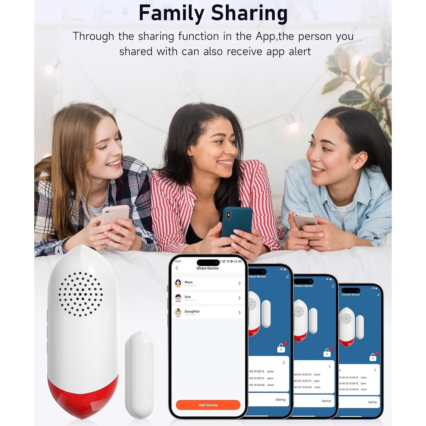 Alarma de Puerta de Congelador WiFi LORA AW401S, 120dB