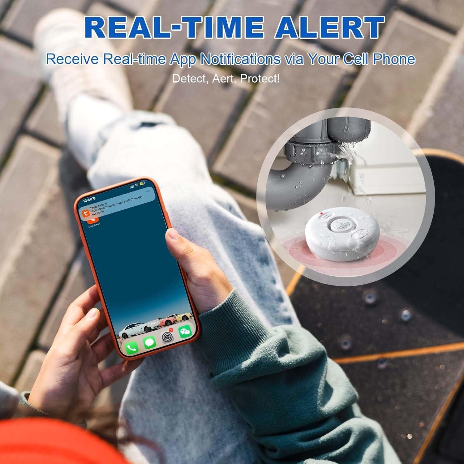 Detectores de Fugas de Agua WiFi RUIKORING 5 Sensores 120dB