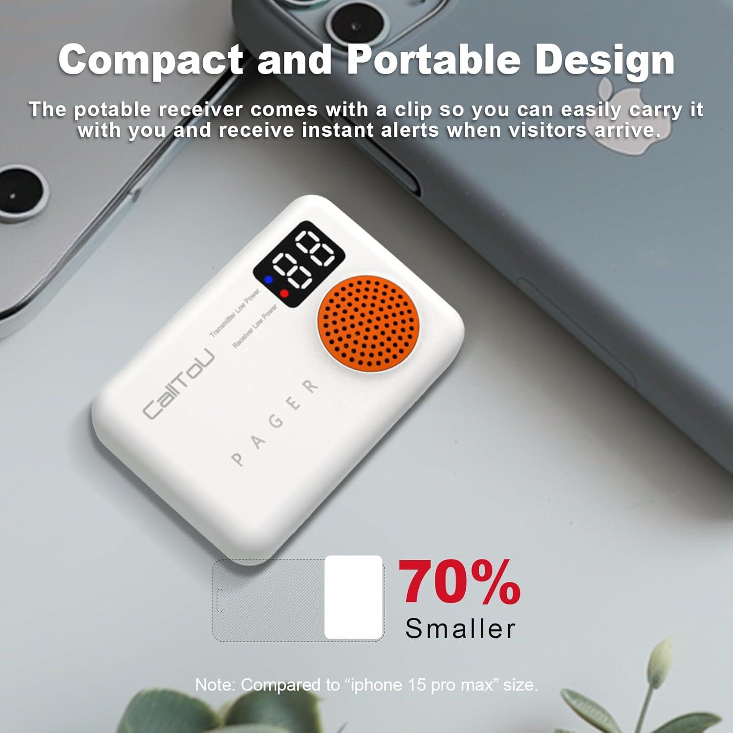 Timbre Inalámbrico de Sensor de Puerta CallToU - 3 Sensores + 2 Receptores