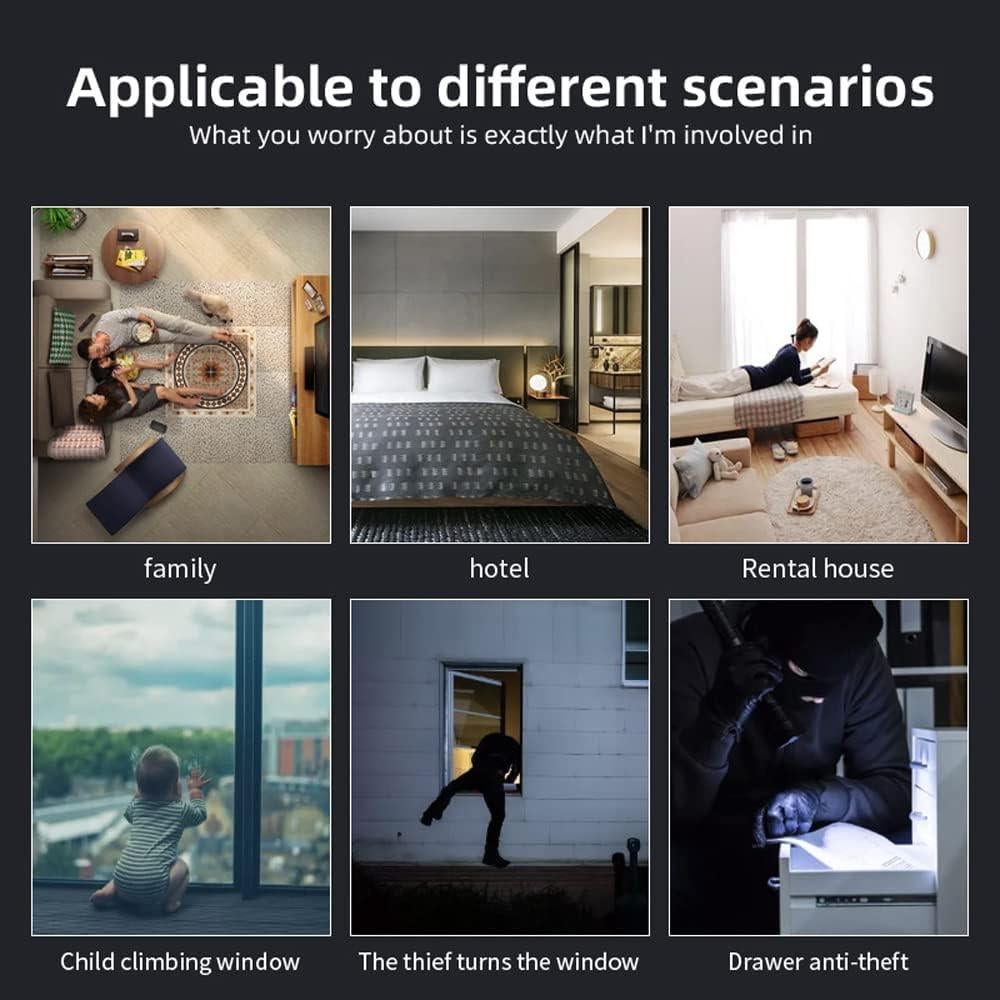 Alarma de Puerta Inalámbrica EverNary PA05 con Control Remoto