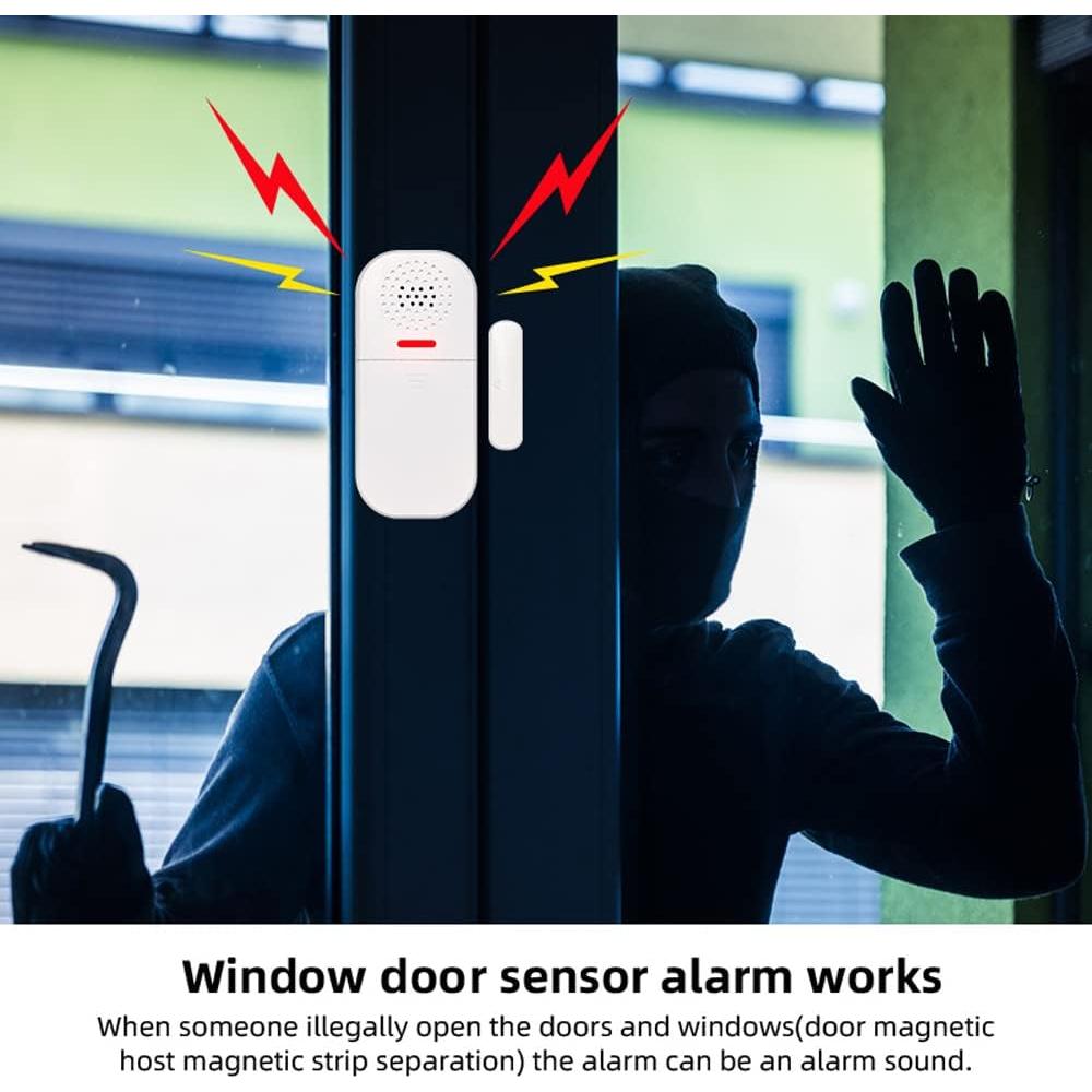 Alarma de Puerta Inalámbrica EverNary PA05 con Control Remoto