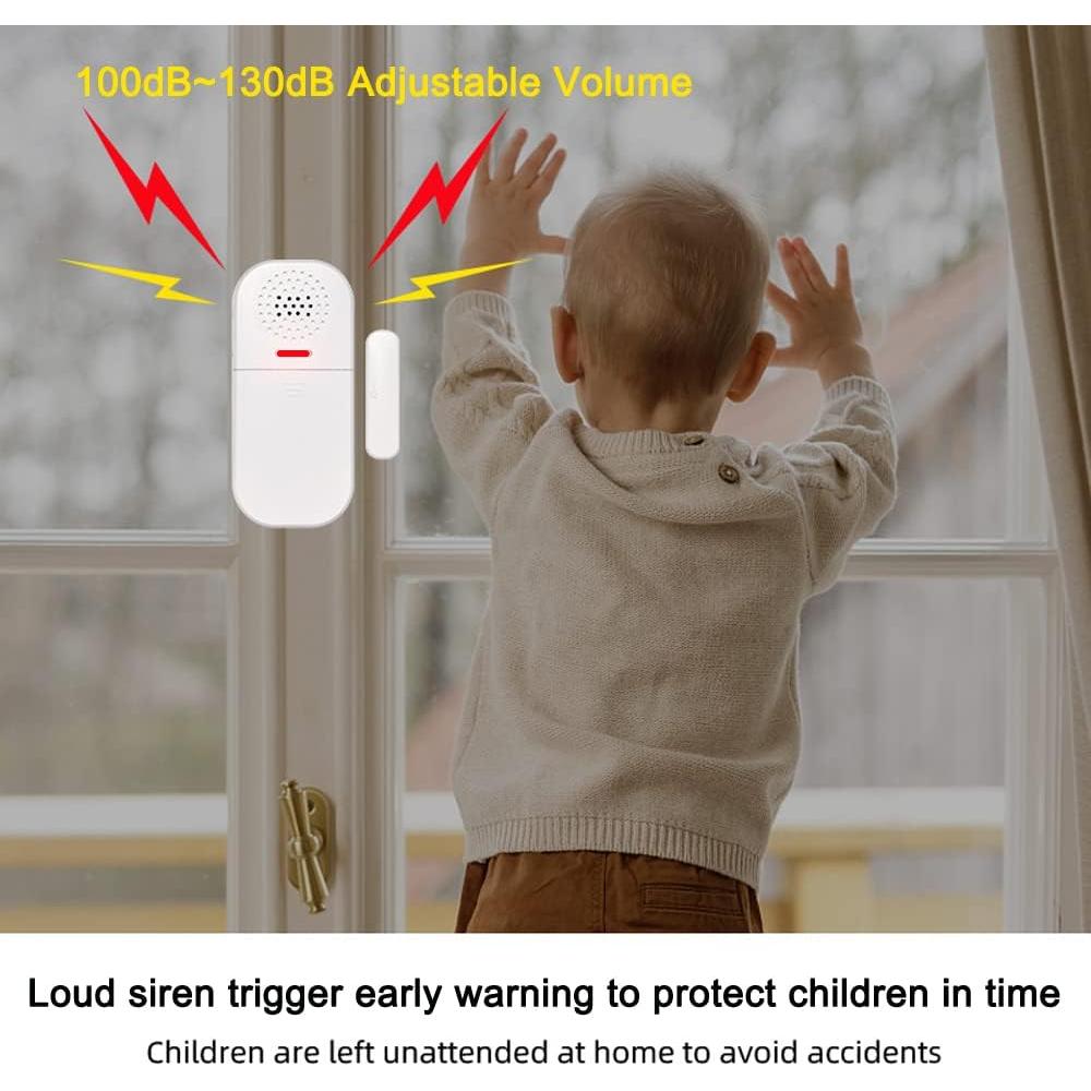 Alarma de Puerta Inalámbrica EverNary PA05 con Control Remoto