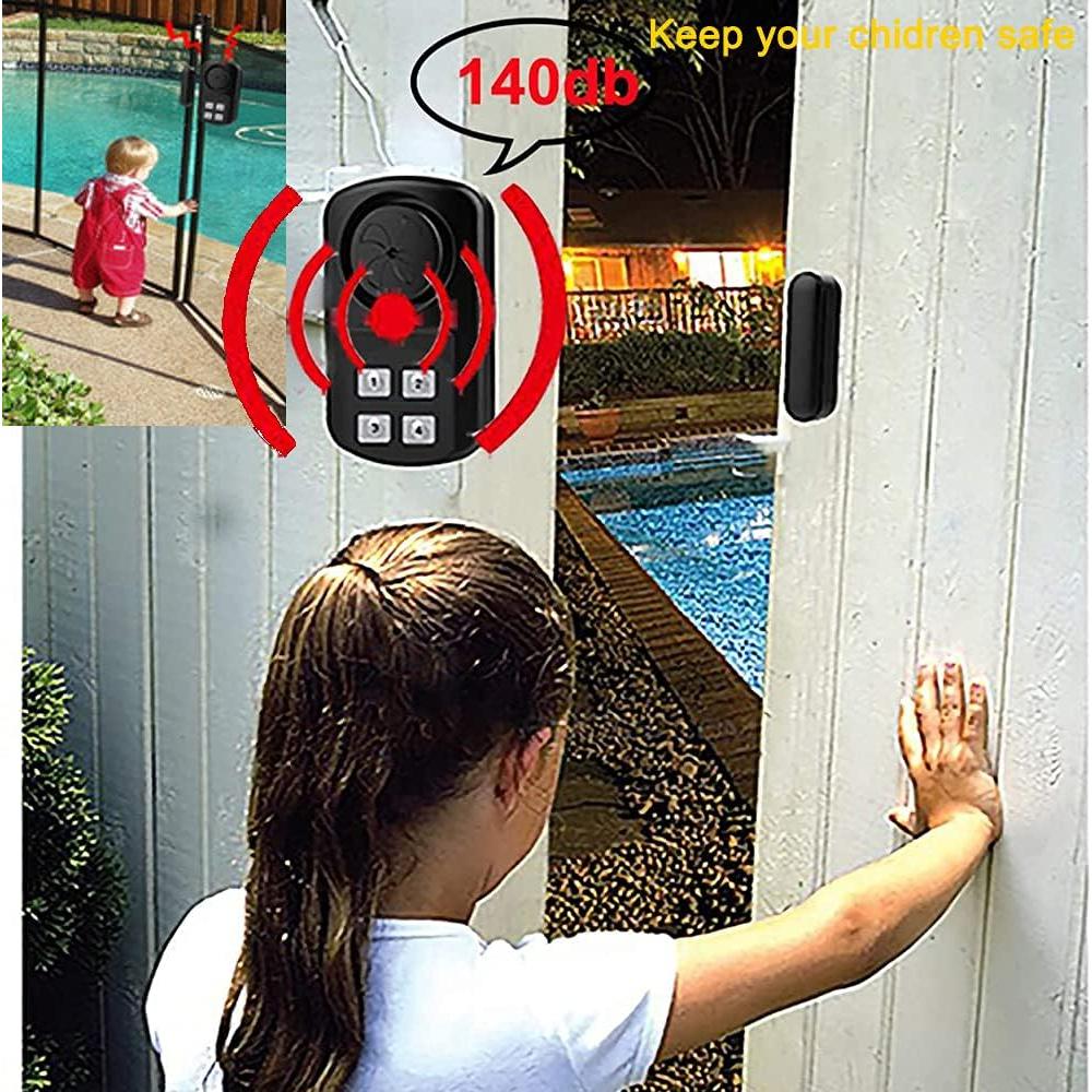 Alarma de Puerta de Piscina YisTech Inalámbrica IP67 140 dB