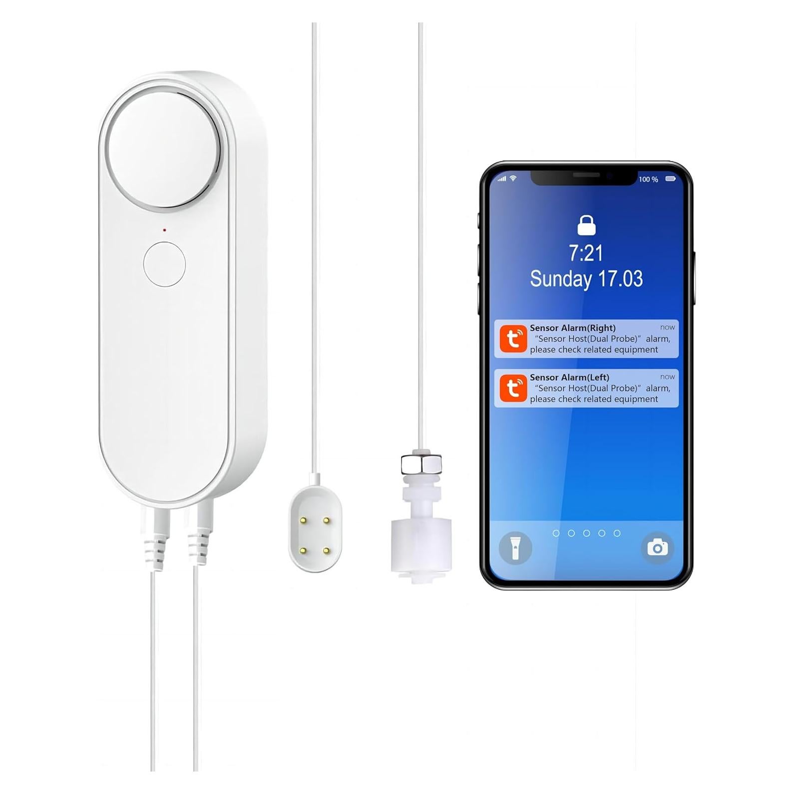 Detector de Fugas y Nivel de Agua WiFi Mengshen 2 en 1