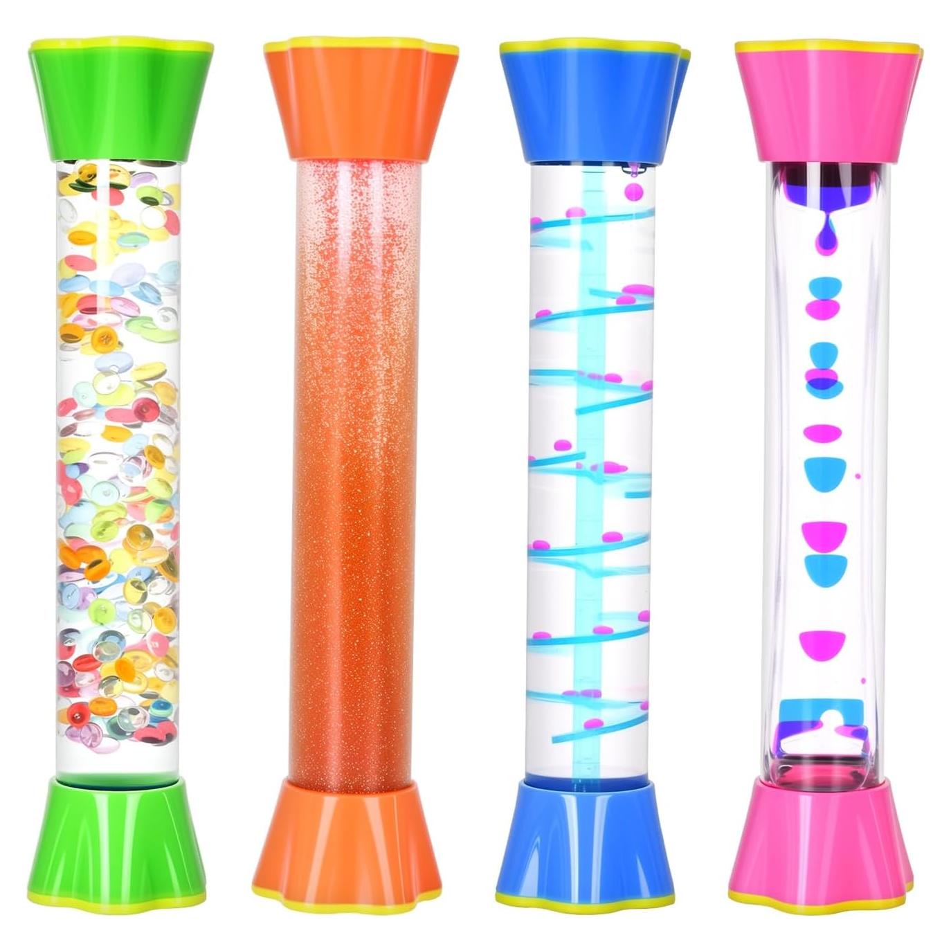 Paquete de 4 Tubos Sensoriales YL001 - Juguete Relajante 19.81 cm