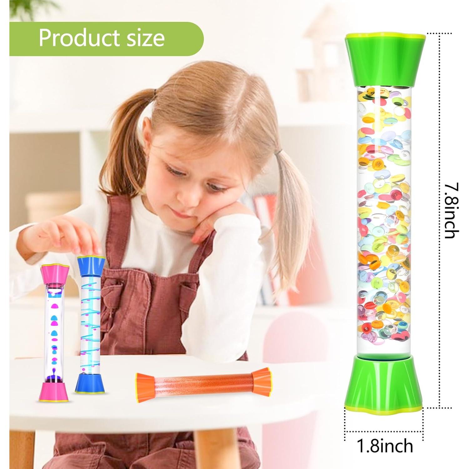 Paquete de 4 Tubos Sensoriales YL001 - Juguete Relajante 19.81 cm