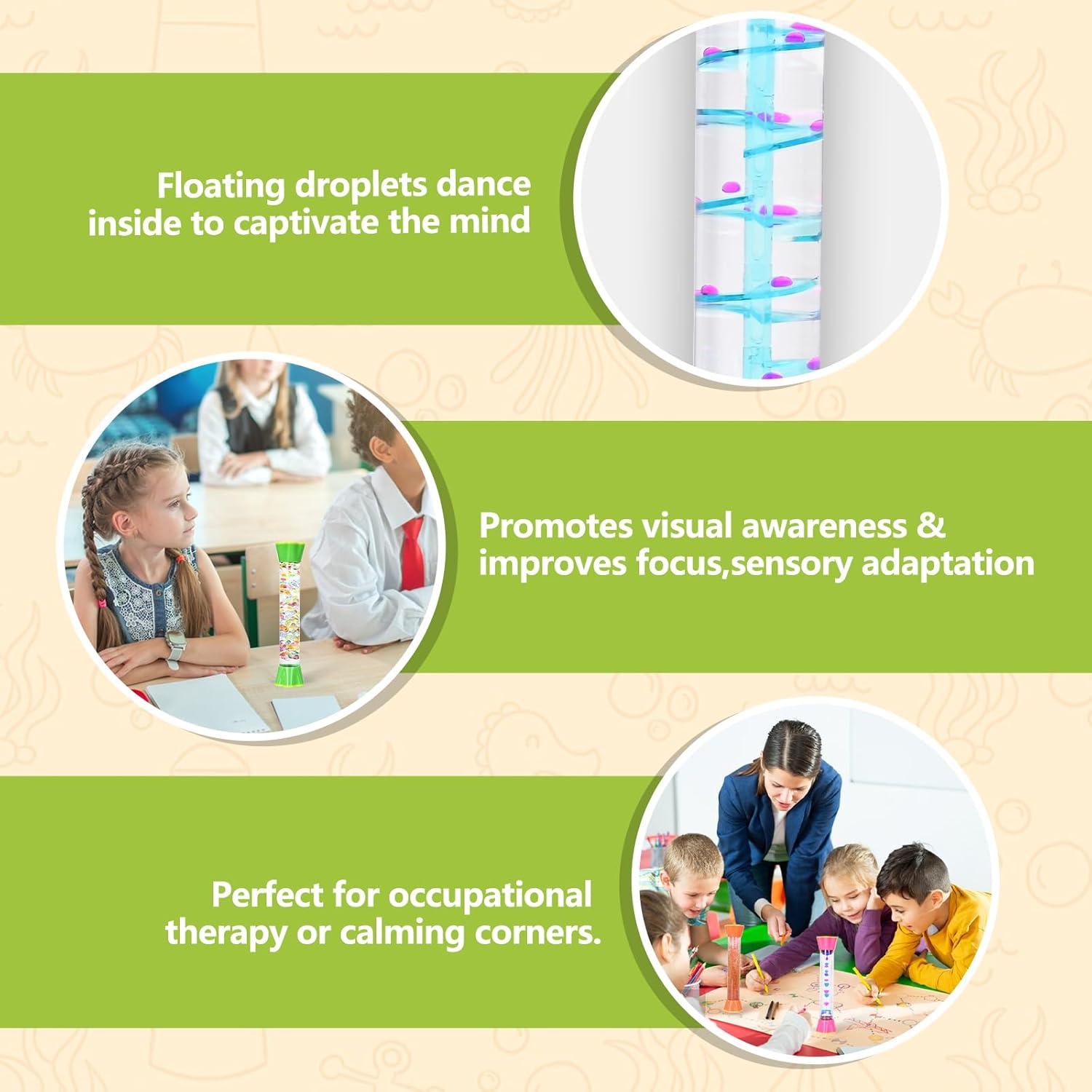 Paquete de 4 Tubos Sensoriales YL001 - Juguete Relajante 19.81 cm