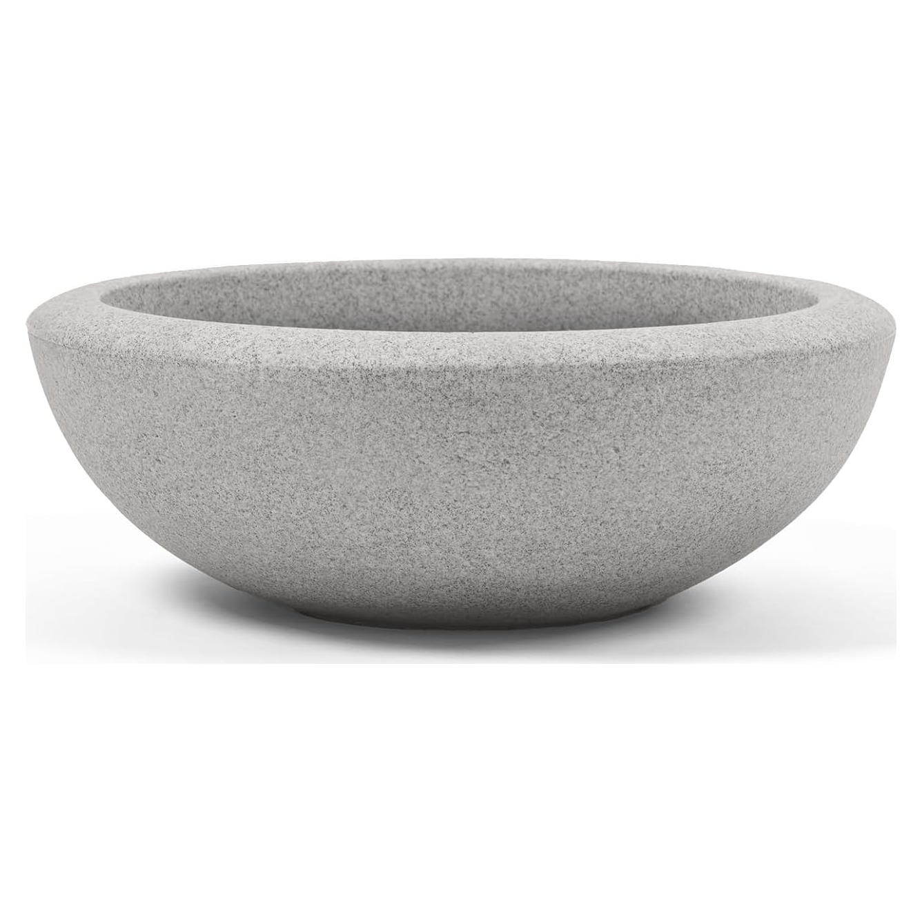 Maceta Arbora Santorini Bowl 66 cm Gris Concreto - Ligera y Resistente