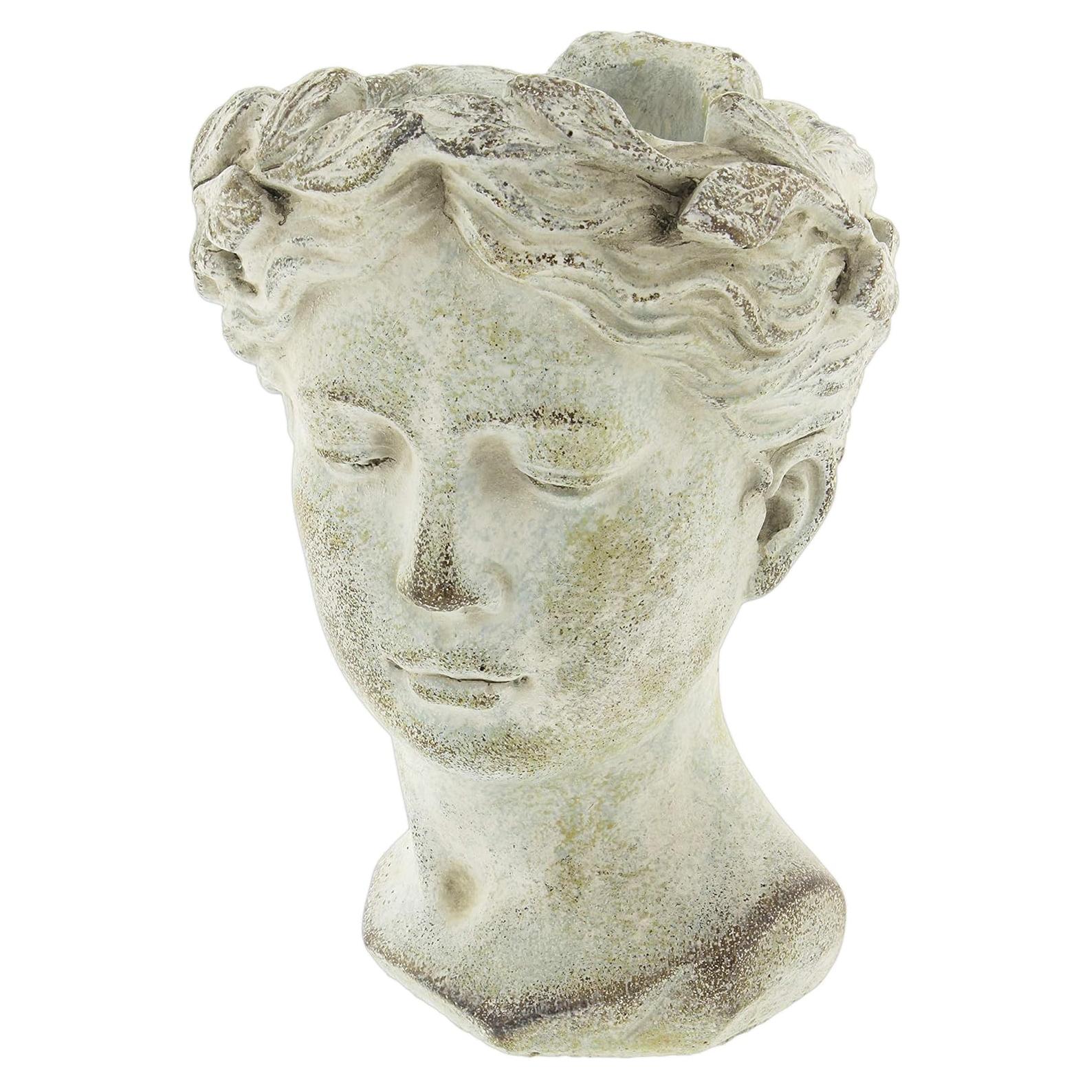 Macetero de Cemento Estilo Griego Romano Distinctive Designs 23cm