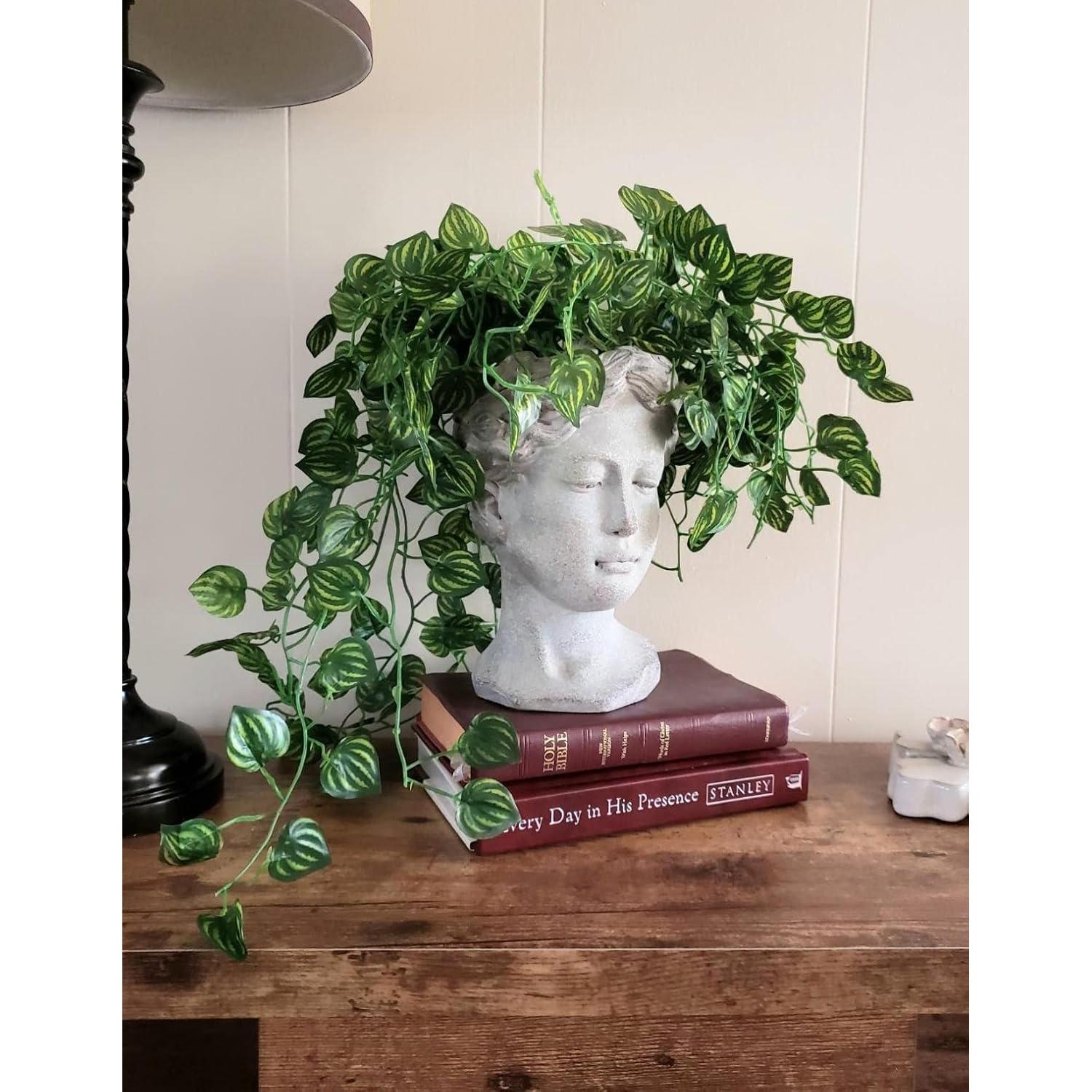 Macetero de Cemento Estilo Griego Romano Distinctive Designs 23cm