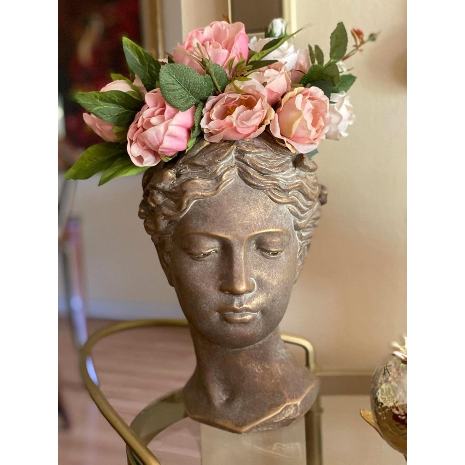 Maceta Estatua Femenina Griega Lucky Winner 26.67 cm