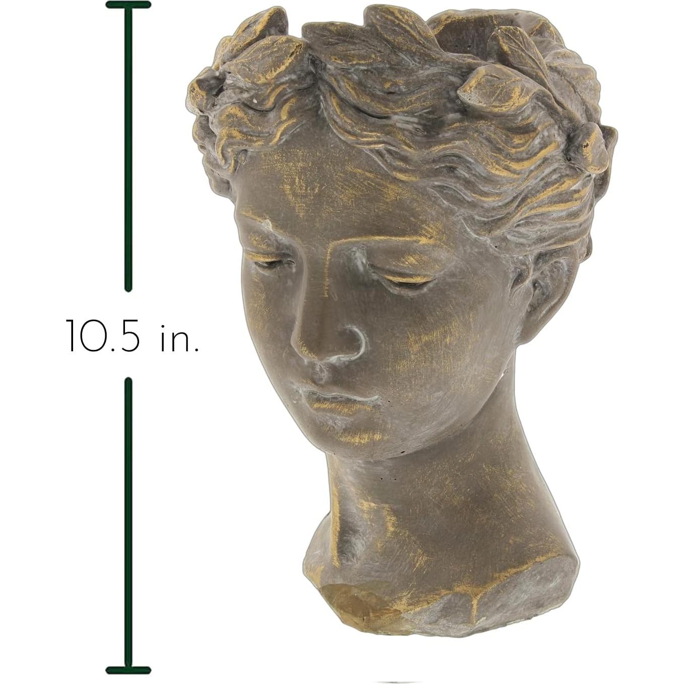 Maceta Estatua Femenina Griega Lucky Winner 26.67 cm