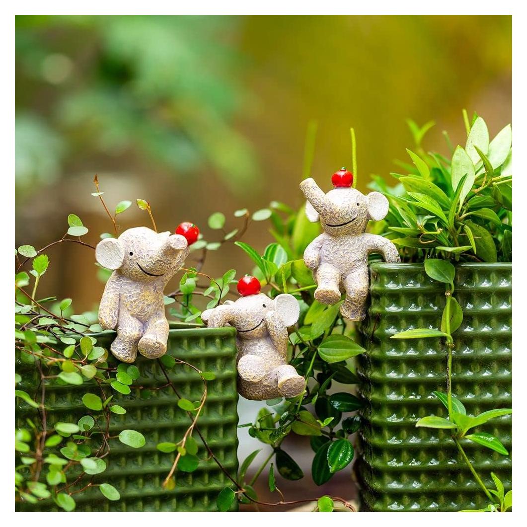 Estatuas de Jardín 3Pack Elefante HomDSim Decorativas