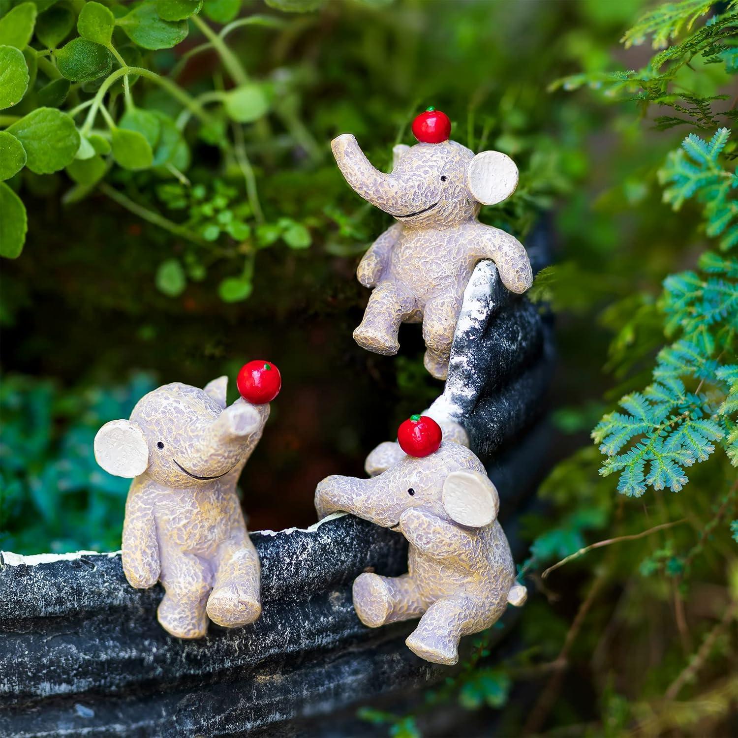 Estatuas de Jardín 3Pack Elefante HomDSim Decorativas