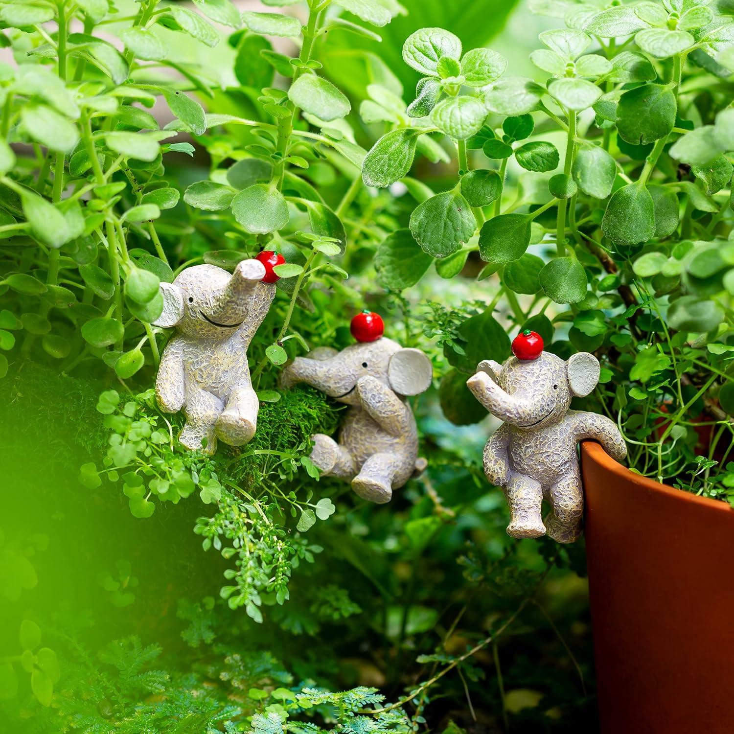 Estatuas de Jardín 3Pack Elefante HomDSim Decorativas