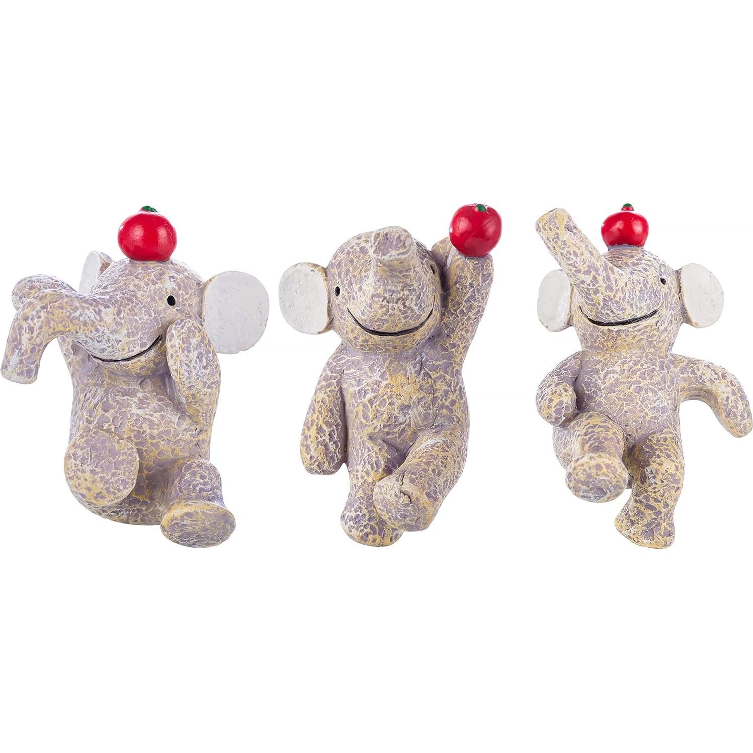 Estatuas de Jardín 3Pack Elefante HomDSim Decorativas