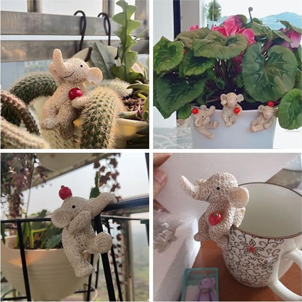 Estatuas de Jardín 3Pack Elefante HomDSim Decorativas