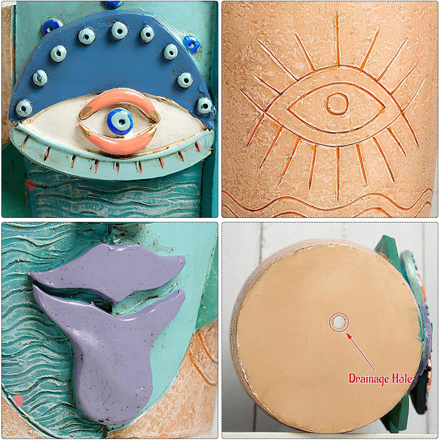 Maceta Abstracta Mrlikale 16.3 cm con Drenaje para Plantas