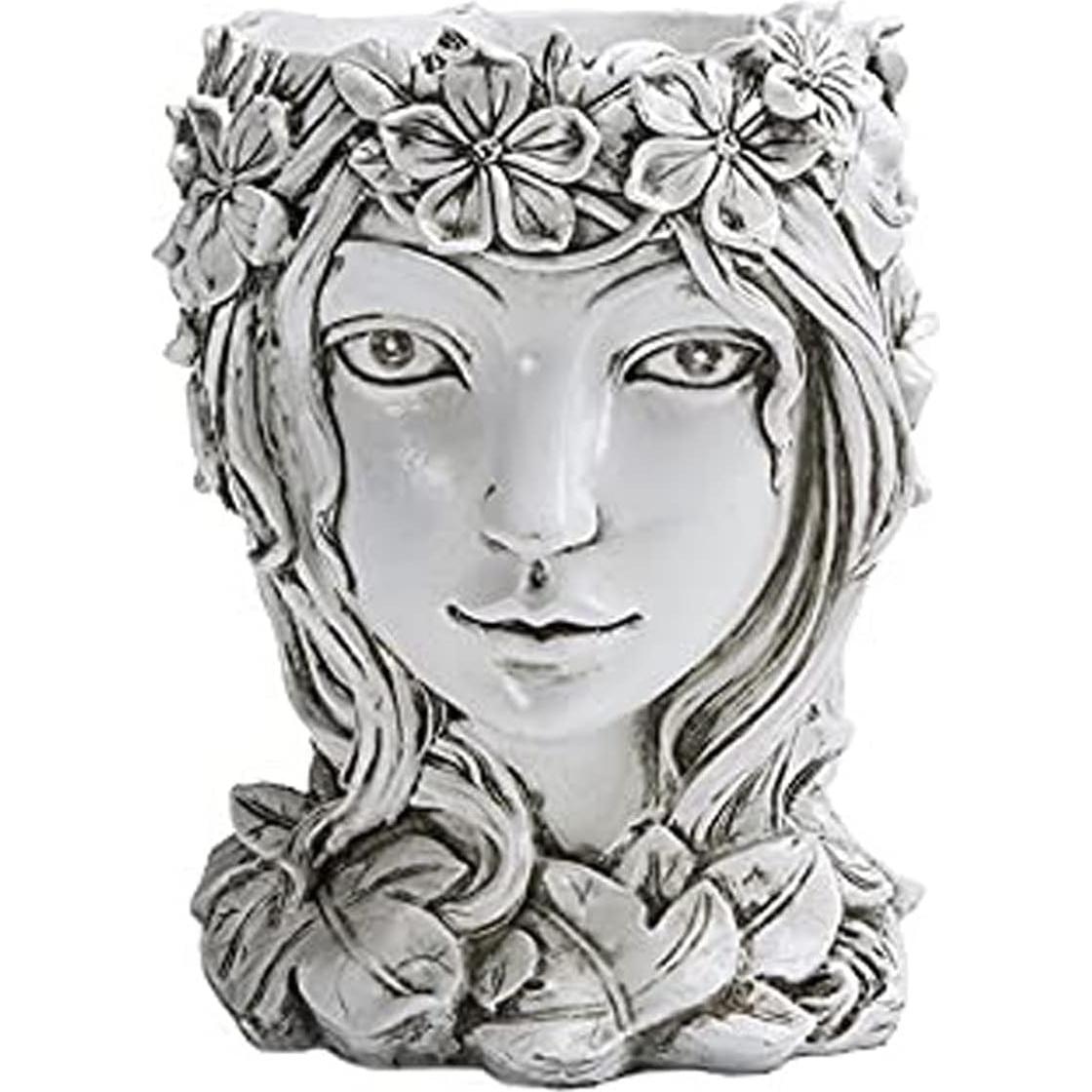 Maceta de Resina Cara de Diosa Happy L con Drenaje 20 cm