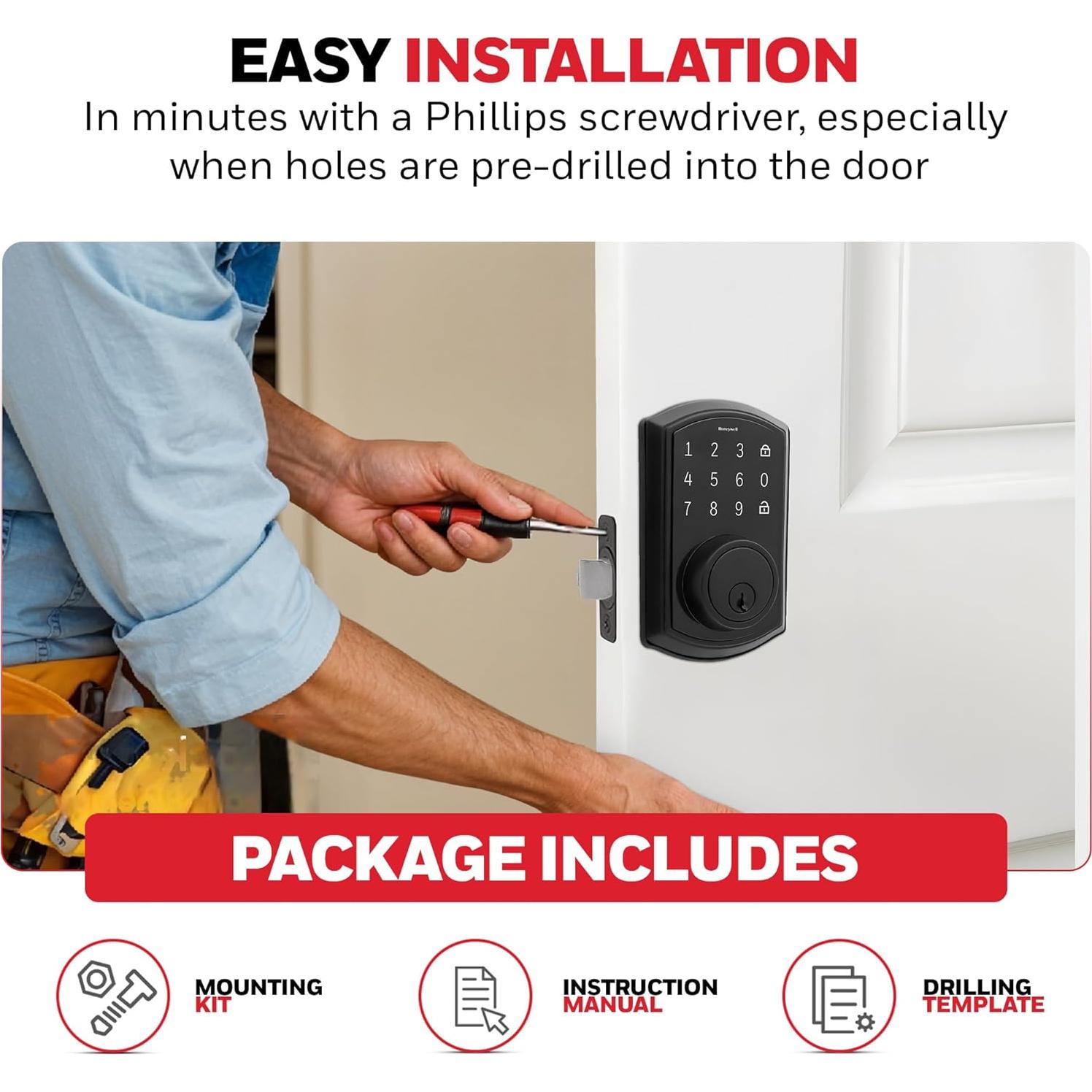 Cerradura Electrónica Honeywell 8635004 Teclado Táctil 1.21 kg