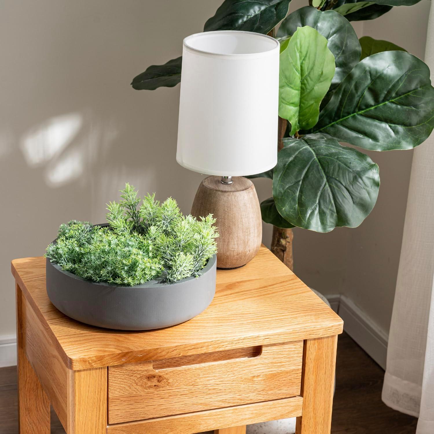 Maceta Yin Yang de Concreto Gris MyGift 24.1 cm Drenaje