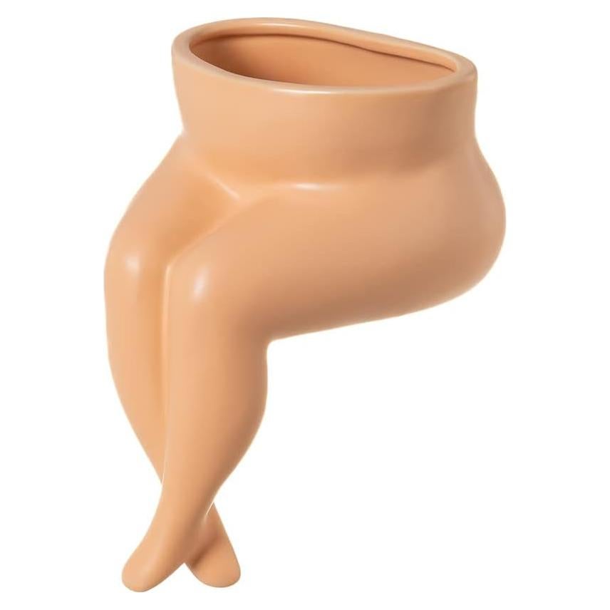 Maceta de Cerámica Misijuer en Forma de Cuerpo con Drenaje