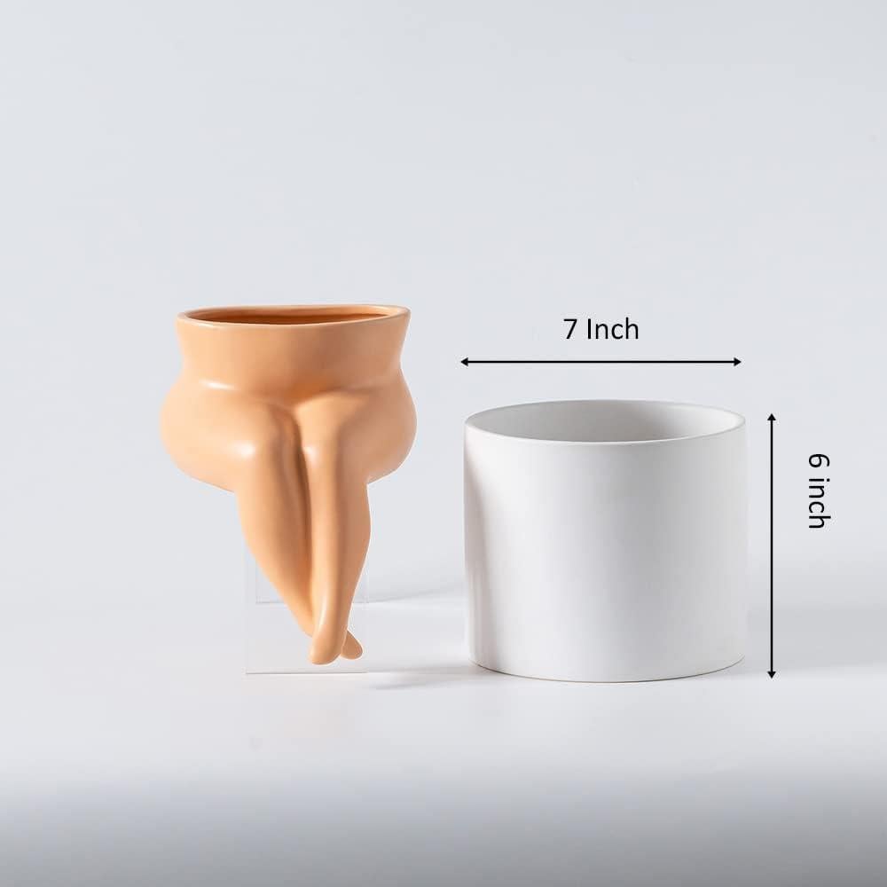 Maceta de Cerámica Misijuer en Forma de Cuerpo con Drenaje