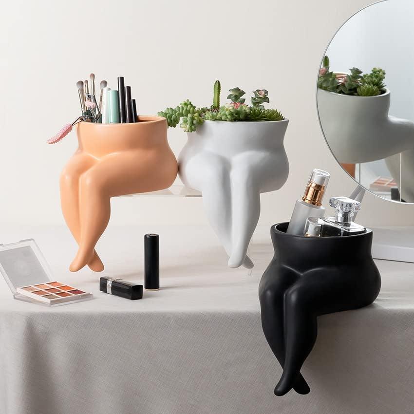 Maceta de Cerámica Misijuer en Forma de Cuerpo con Drenaje