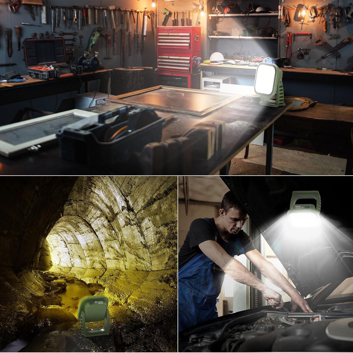 Luz de Trabajo Portátil MOSLIGHTING 4000LM IP65 Recargable