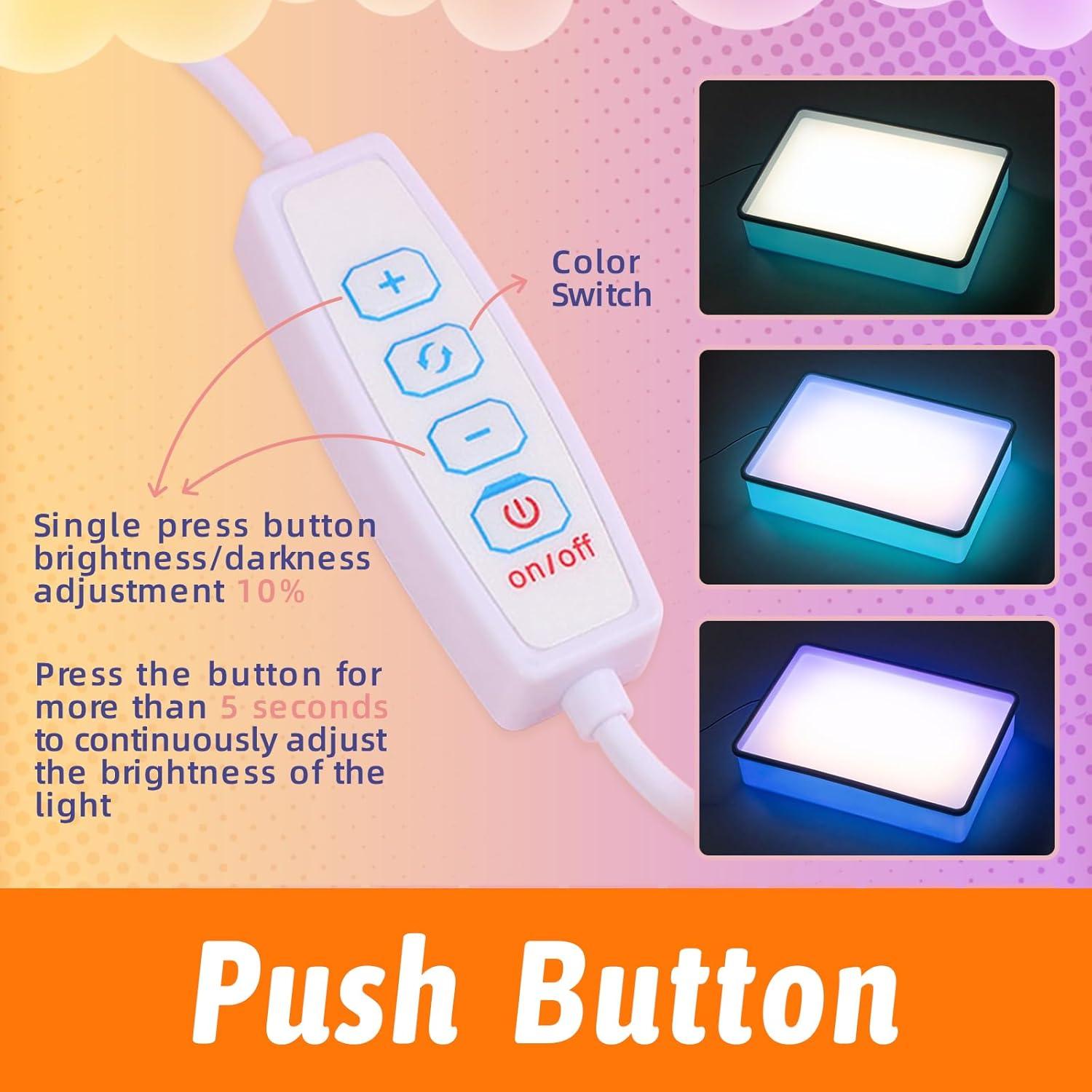 Caja de Luz para Pintura de Arena PreTrans - Mesa de Luz Azul 40x28cm