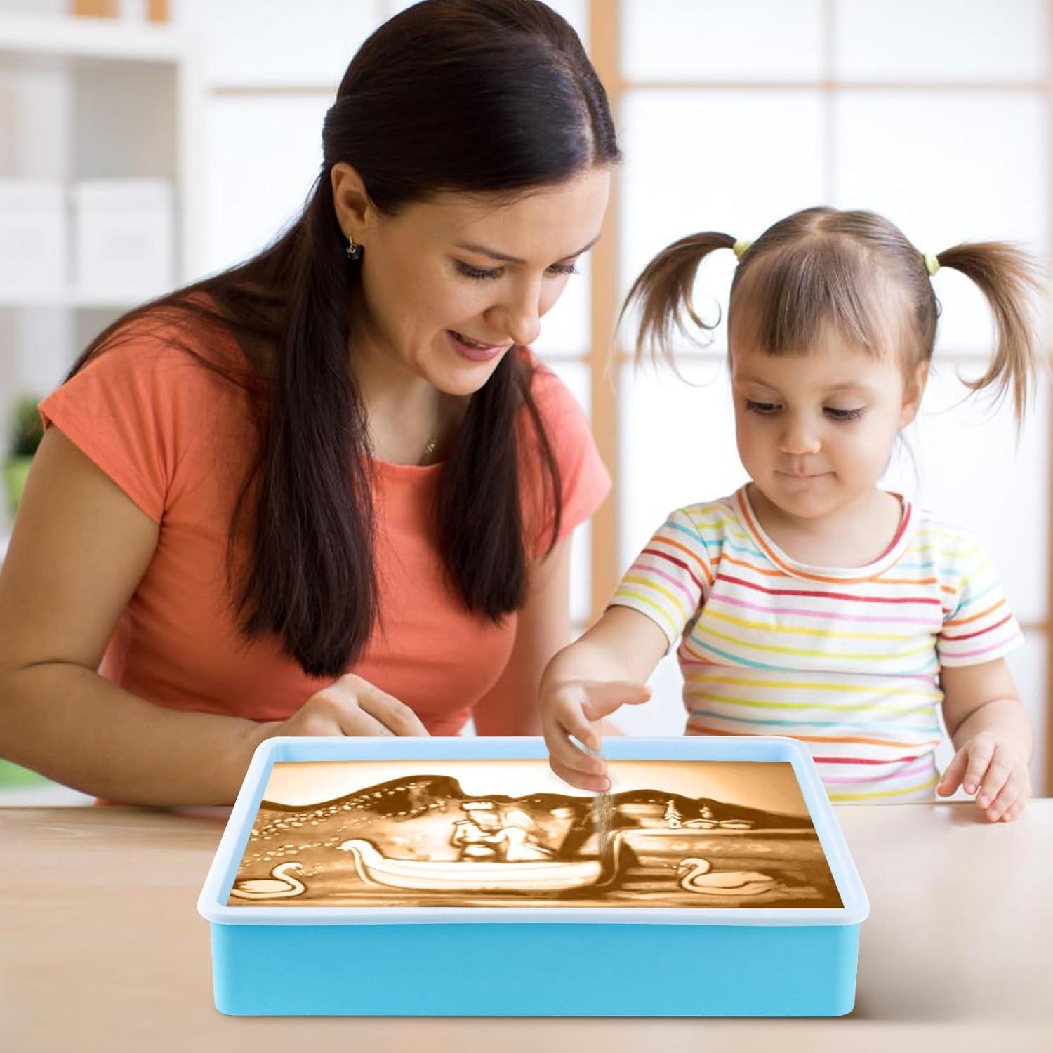 Caja de Luz para Pintura de Arena PreTrans - Mesa de Luz Azul 40x28cm