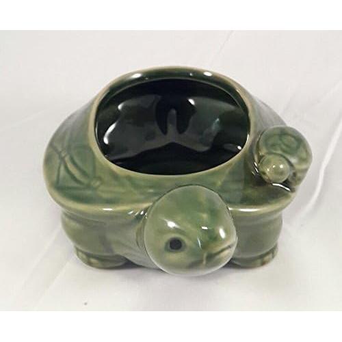 Jarrón de Cerámica Tortuga Verde JM Bamboo 7.6 cm