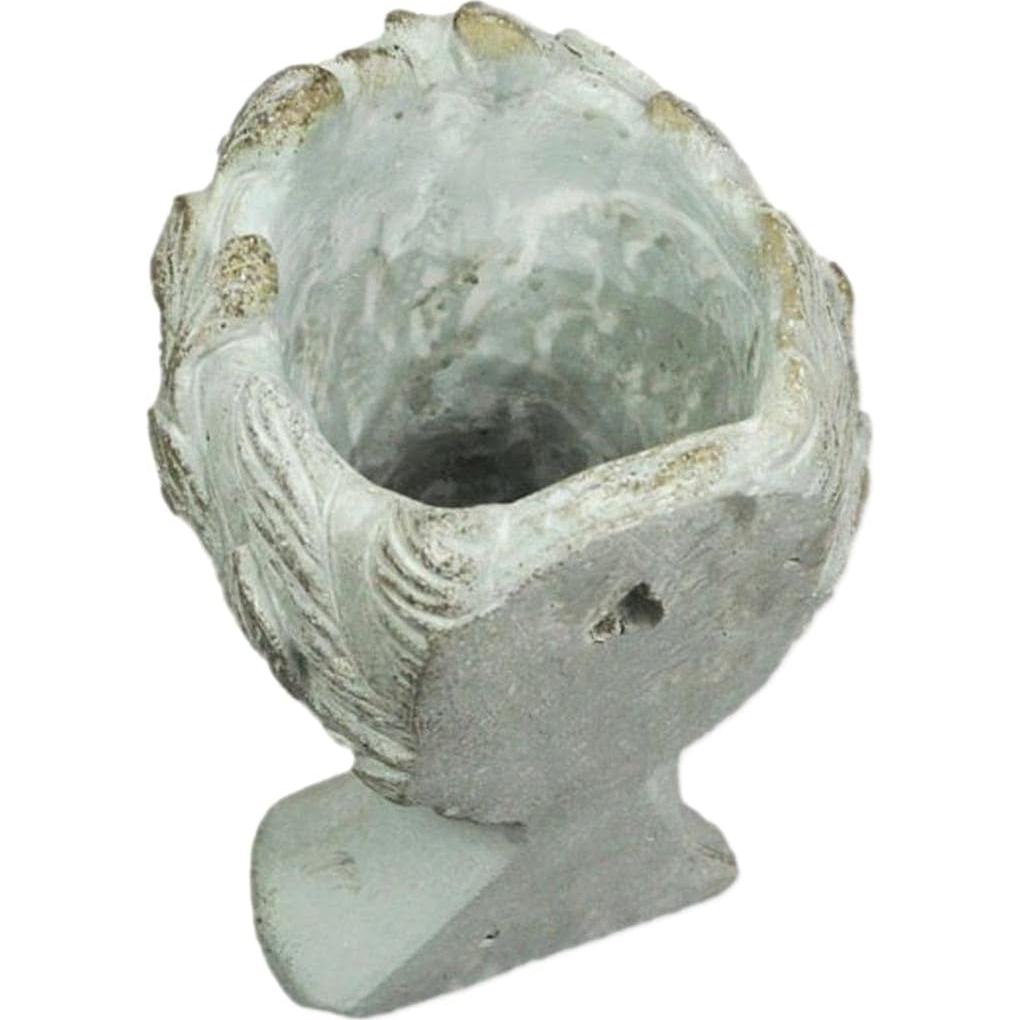 Maceta de Cemento Estilo Griego - Estatua Femenina 15.24 cm