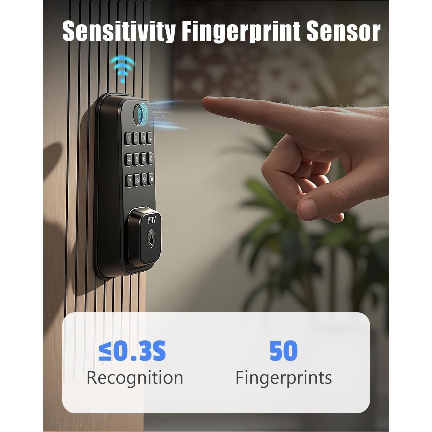 Cerradura Inteligente YHV CA-02 Biométrica con Control Remoto
