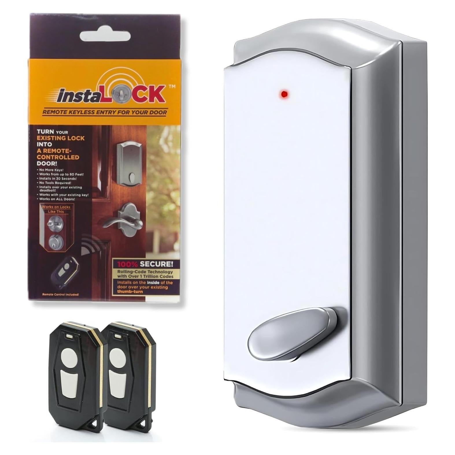 Cerradura Inteligente InstaLock Plata Cepillada - Sin Llave