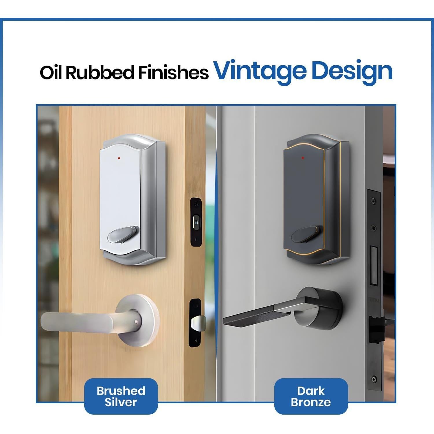 Cerradura Inteligente InstaLock Plata Cepillada - Sin Llave