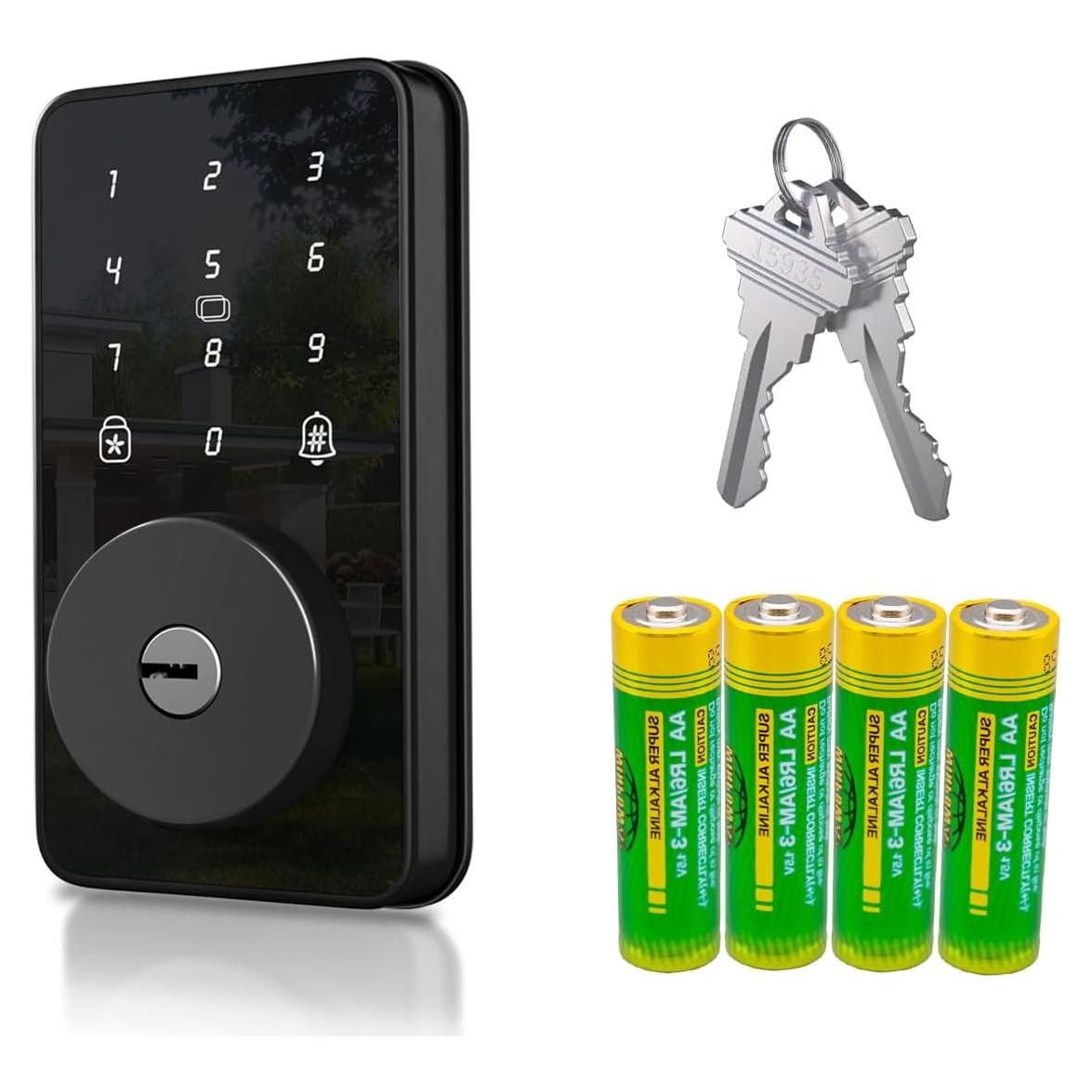 Cerradura Digital Biquole con Teclado - Cerrojo Sin Llave, 100 Códigos