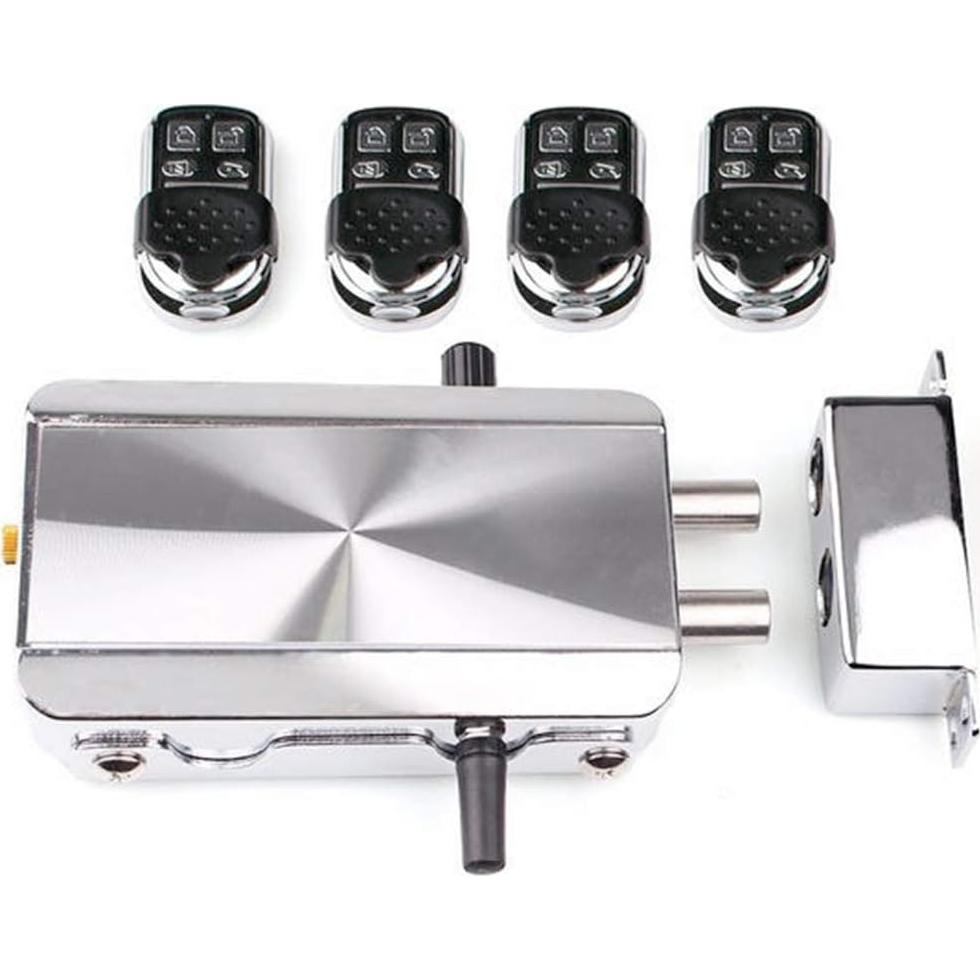 Cerradura Electrónica Inteligente Faddare con Control Remoto Plata