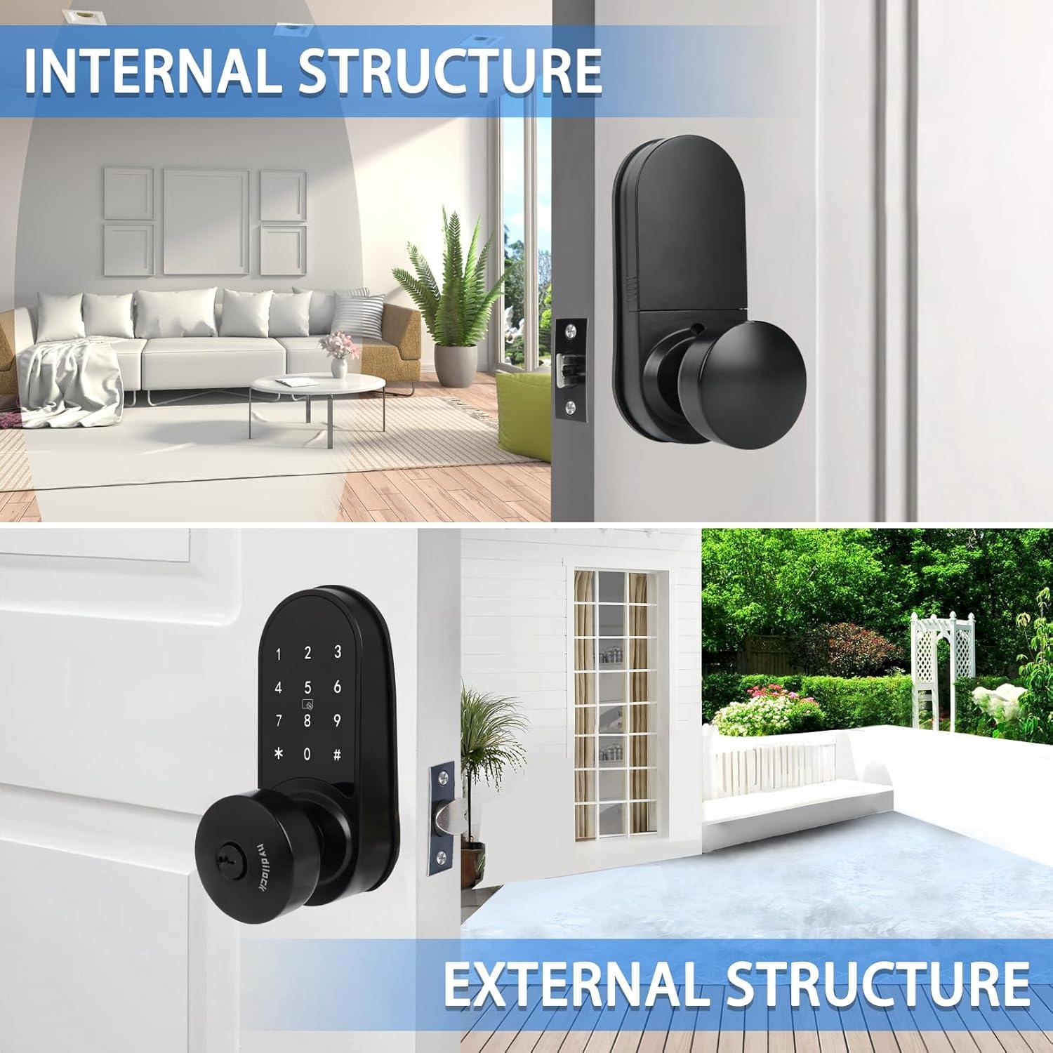 Cerradura Electrónica JESSTTI con Teclado y Alarma de Seguridad