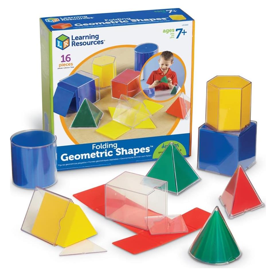 Conjunto de Formas Geométricas Plegables Recursos de Aprendizaje - 16 Piezas