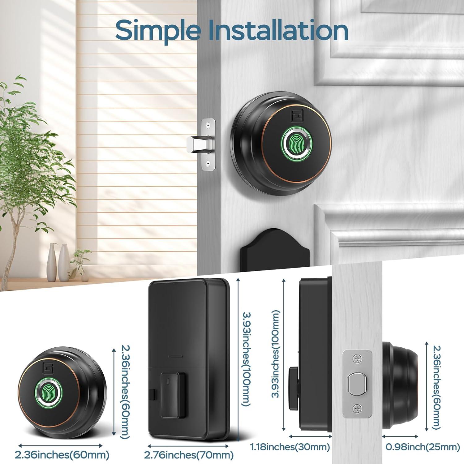 Cerradura Inteligente GeekTale RD02 Huella Dactilar Bluetooth