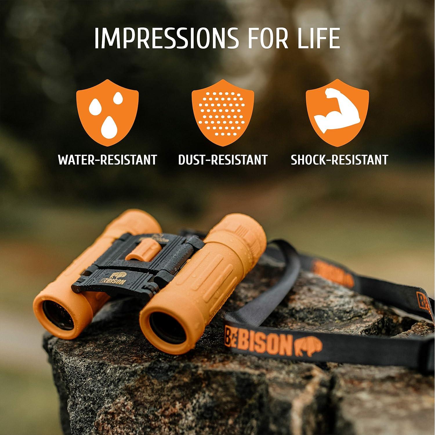 Binoculares BeBison para Niños 8x21 Compactos a Prueba de Golpes