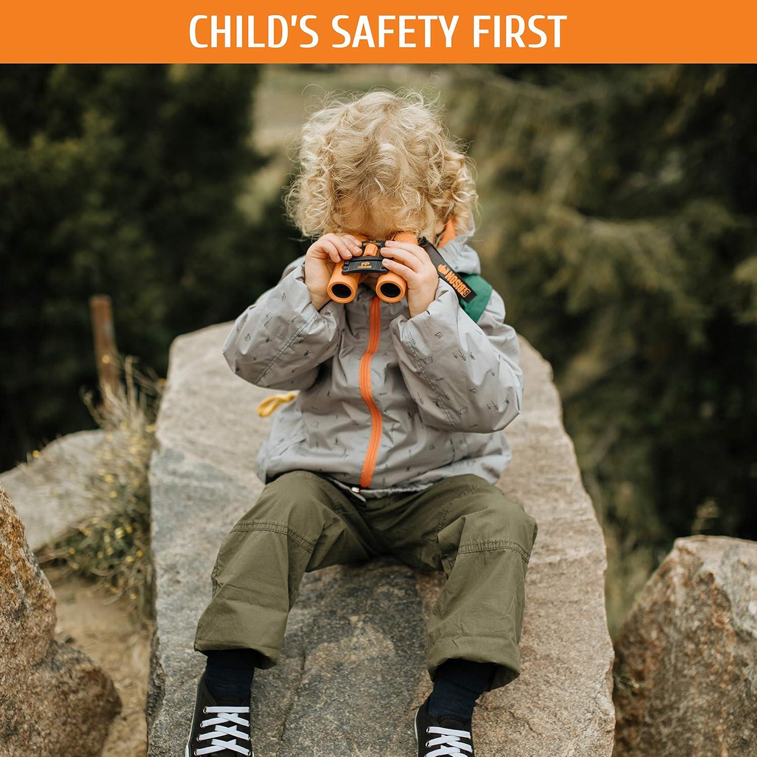 Binoculares BeBison para Niños 8x21 Compactos a Prueba de Golpes