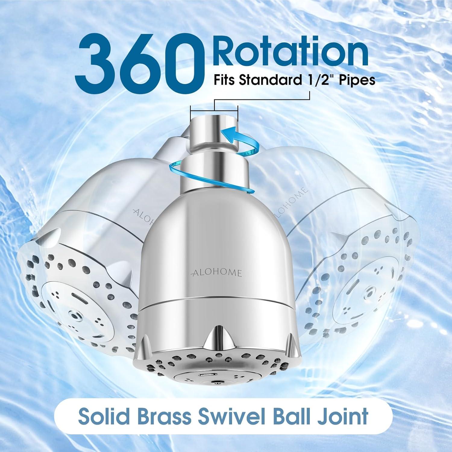 Cabezal de Ducha Alta Presión ALOHOME 6 Configuraciones Cromo